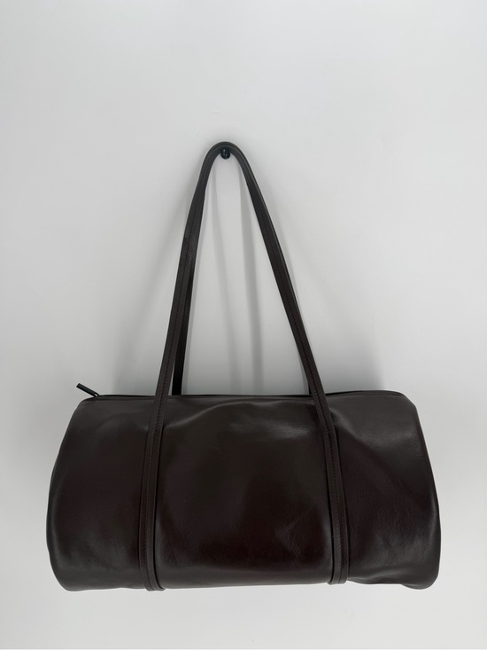 St. Agni Handbags - St. Agni Large Connolo Leather Cylinder Shoulder Bag In Coffee Brown